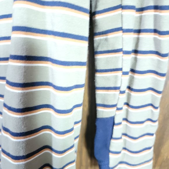 Sweet Claire Long Side Zip Side Pocket Striped Hoodie Size Medium - Picture 9 of 9